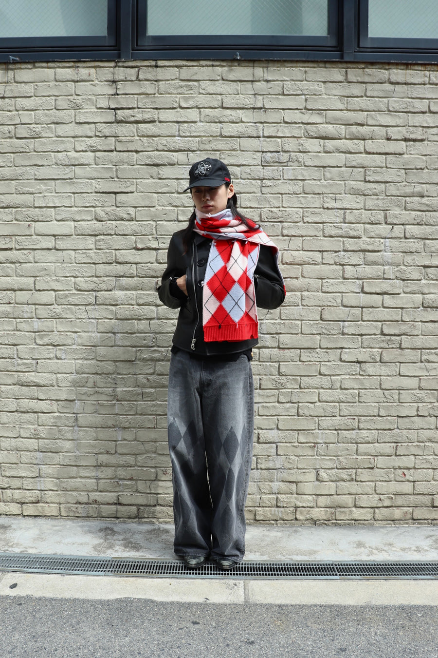 MASU(エムエーエスユー)のDIAMOND SCRAPPED SCARF RED(スカーフ