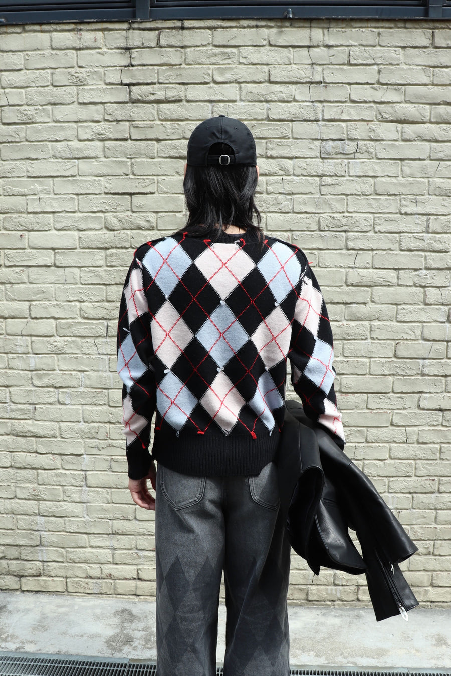 トップス MASU 25AW DIAMOND SCRAPED SWEATER 25AW】MASU エムエーエスユー / DIAMOND SCRAPED SWEATER