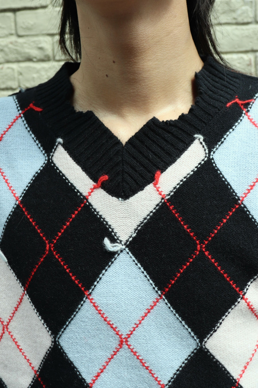 MASU(エムエーエスユー)のDIAMOND SCRAPED SWEATER BLACKの通販