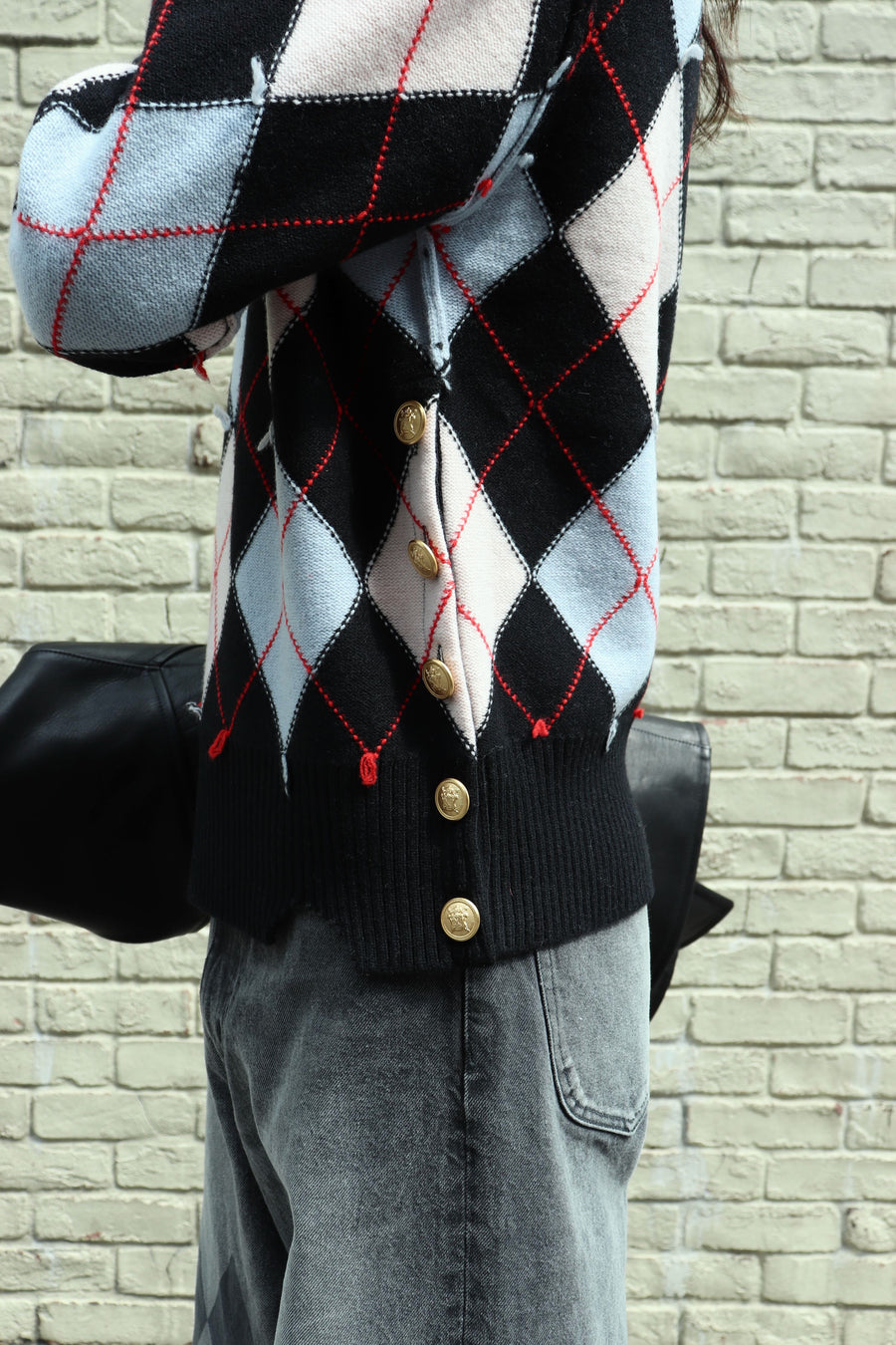 最終値下げMASU DIAMOND SCRAPED SWEATER 46 MASU(エムエーエスユー)の