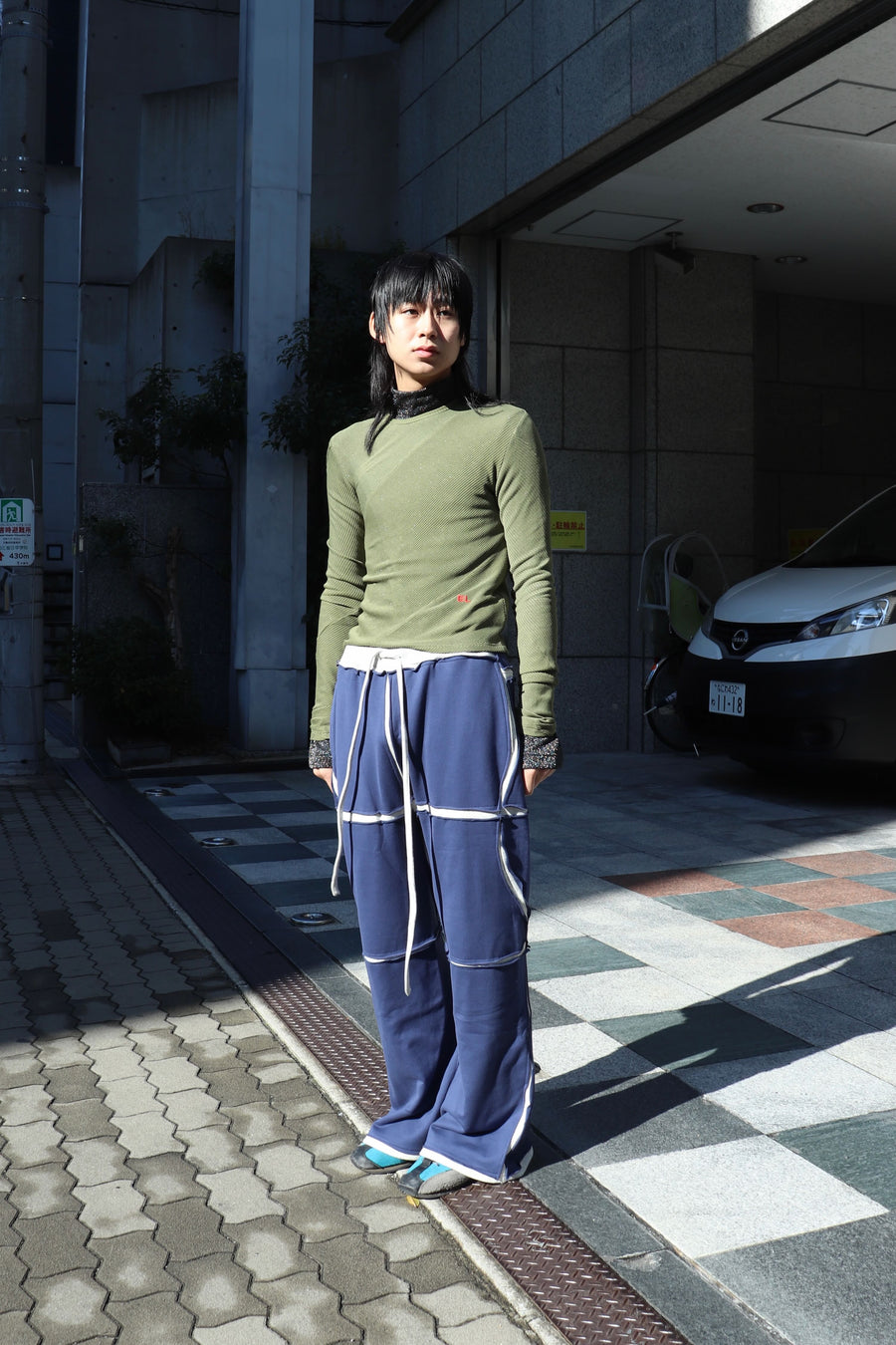 FILME FILLED  Exclusive Fissure Pants 2(MILK / NAVY)