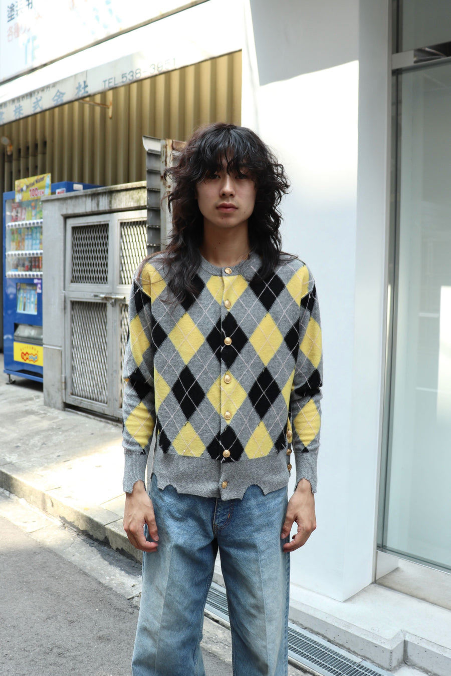 MASU(エムエーエスユー)のDIAMOND SCRAPED CARDIGAN LEMONの通販