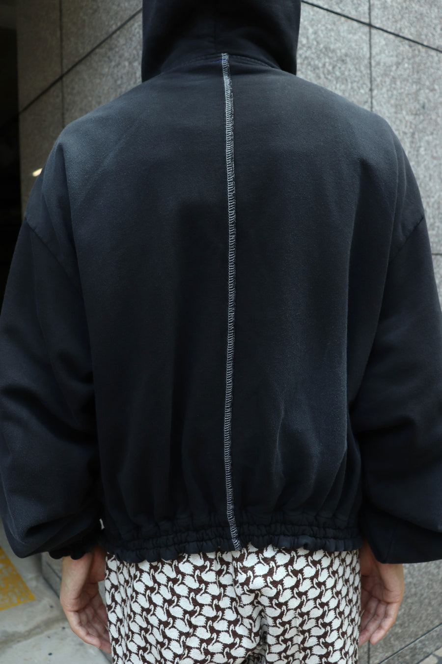 SHINYAKOZUKA  WASHED ORDINARY OLD STYLE ZIP HOODIE(BLACK)