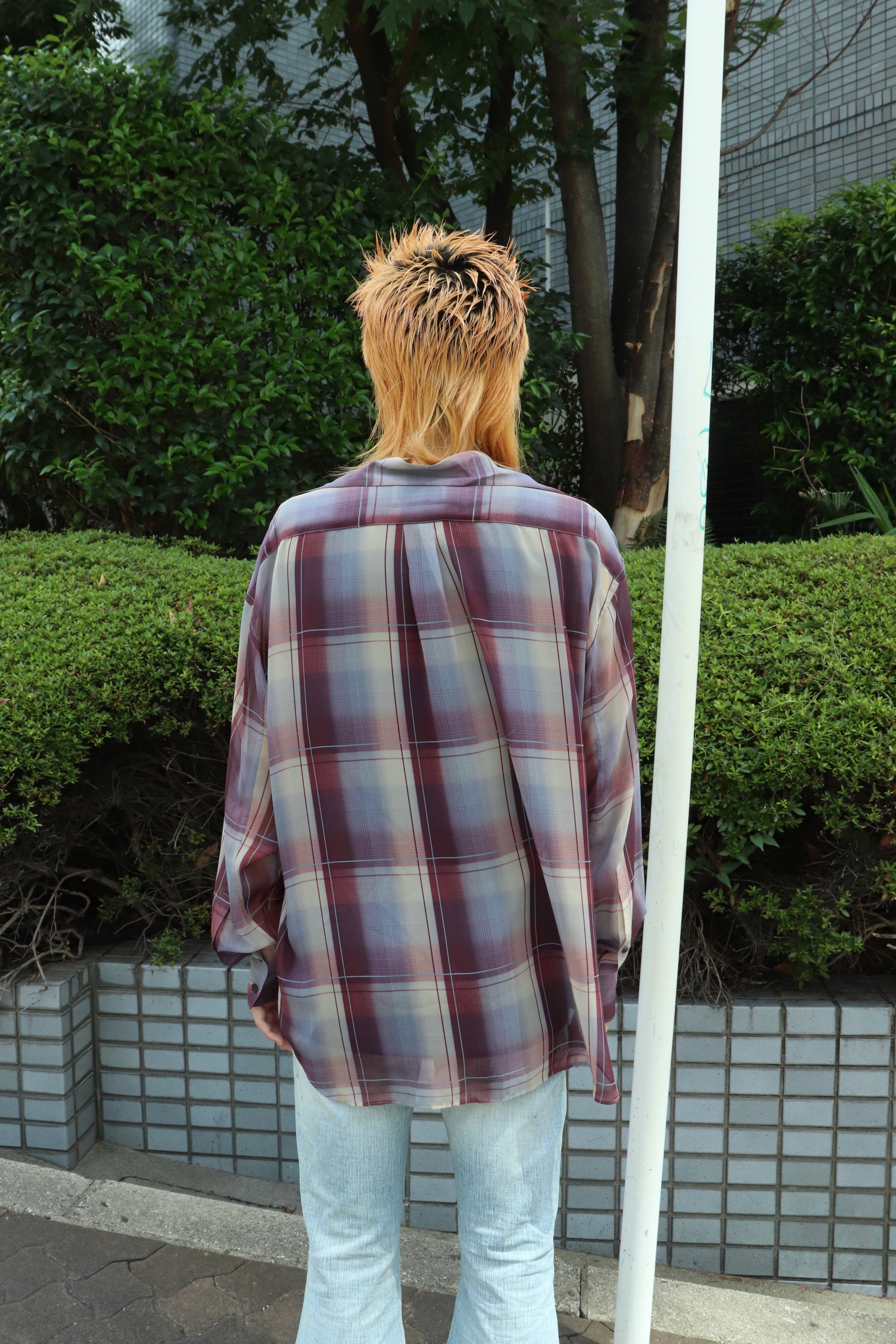 SUGARHILL(シュガーヒル)のSHEER OMBRE BLOUSE WINE ICE BLUEの通販