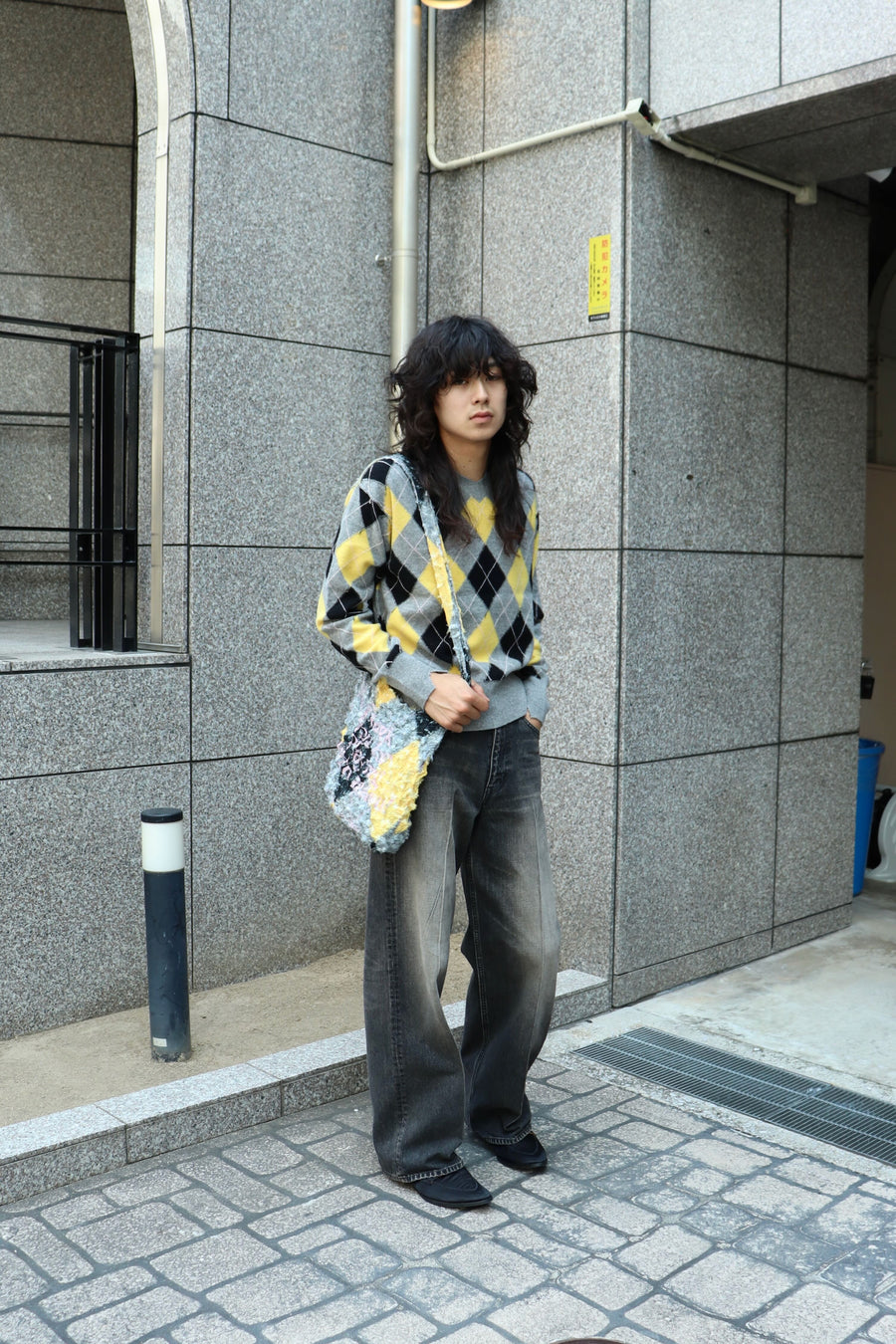 トップス MASU DIAMOND SCRAPED SWEATER 26AW 48 MASU(エムエーエスユー)のDIAMOND SCRAPED SWEATER LEMONの通販