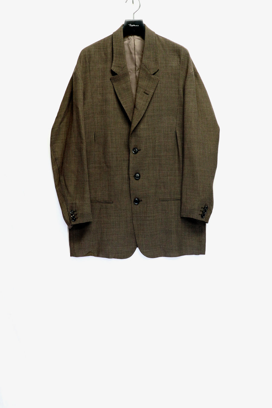 SOSHIOTSUKI  DRAPED DART WOOL SERGE BLAZER(BROWN)
