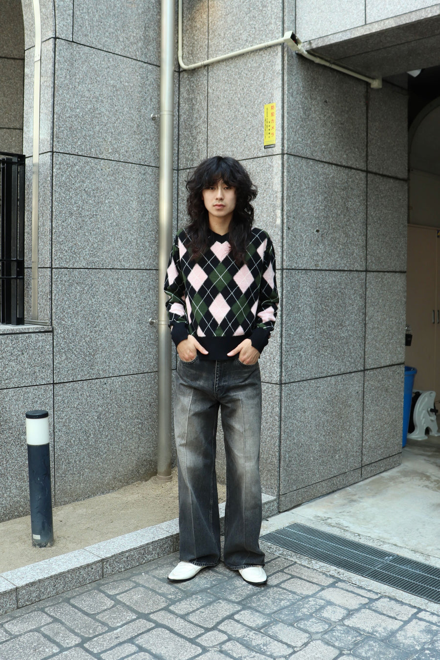 MASU(エムエーエスユー)のDIAMOND SCRAPED SWEATER PEACHの通販