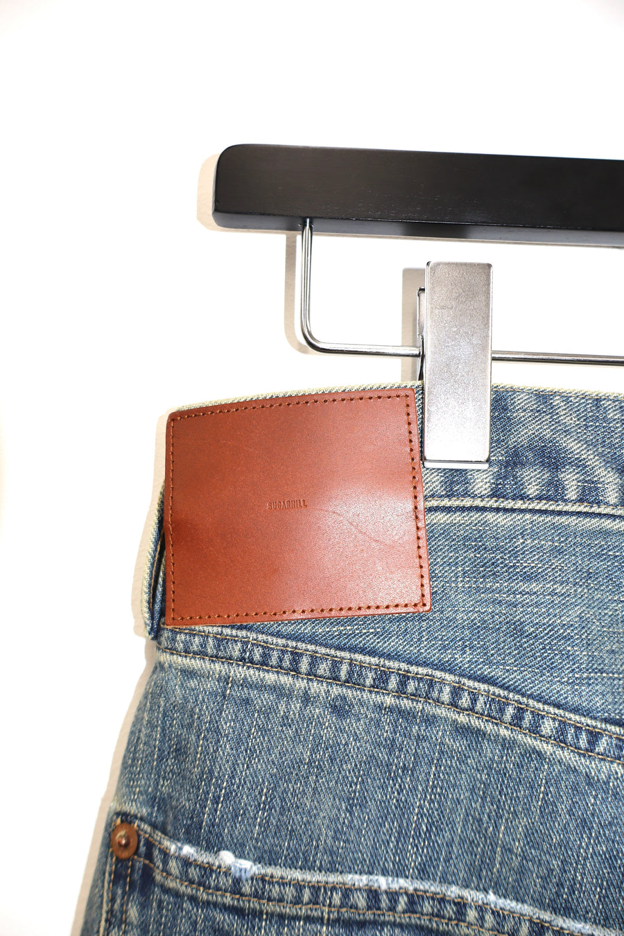 SUGARHILL  DAMAGED MODERN DENIM PANTS WIDE CUT