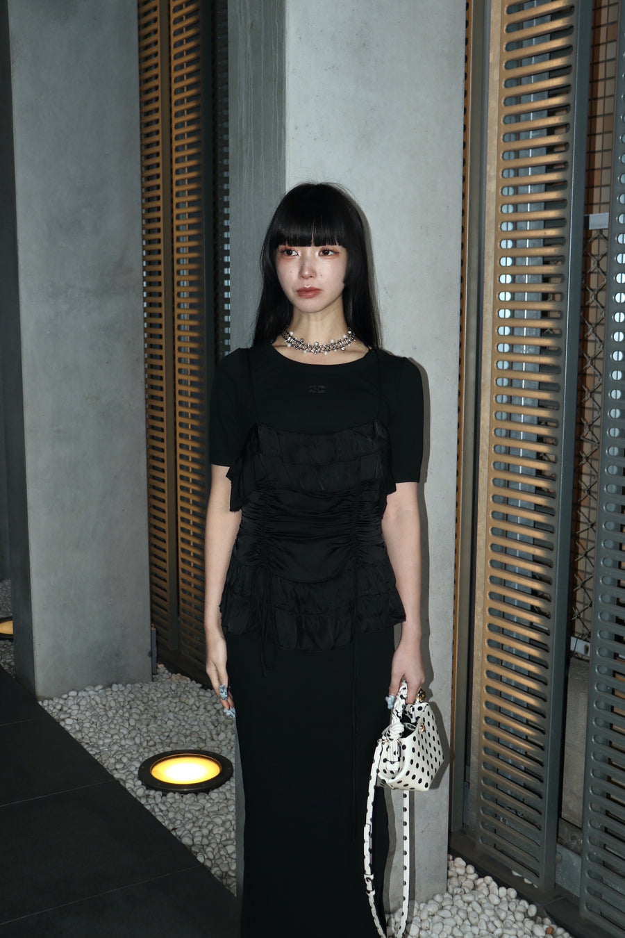 GANNI  Solid Satin Slip Top