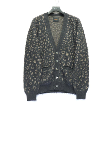 Taiga Igari  Leopard Glitter Cardigan(Charcoal)