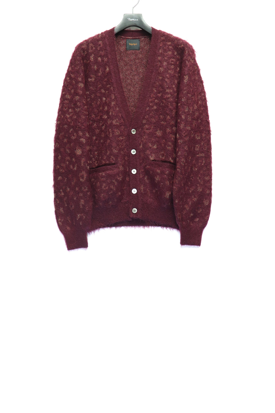 Taiga Igari  Leopard Glitter Cardigan(Wine)