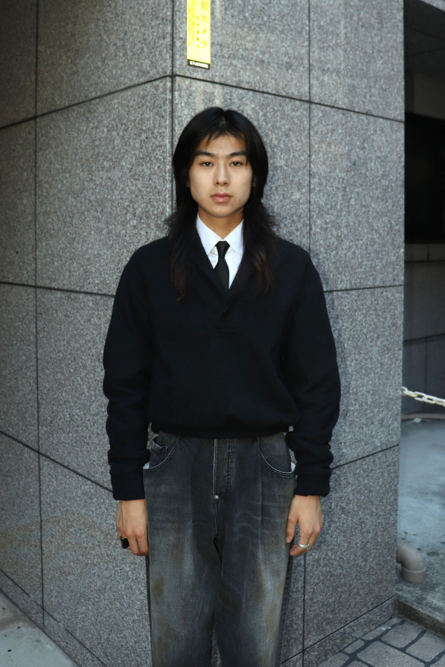 SOSHIOTSUKI  SHAWL COLLAR COTTON FLEECE JACKET