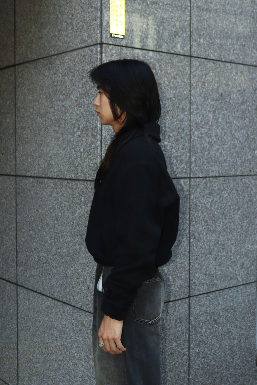 SOSHIOTSUKI  SHAWL COLLAR COTTON FLEECE JACKET