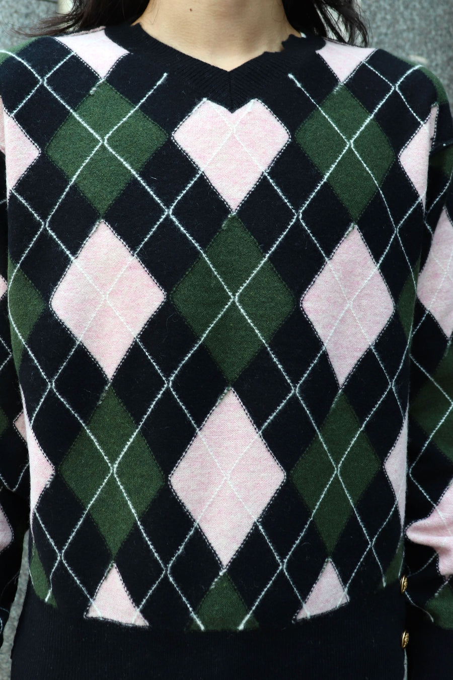 MASU(エムエーエスユー)のDIAMOND SCRAPED SWEATER PEACHの通販