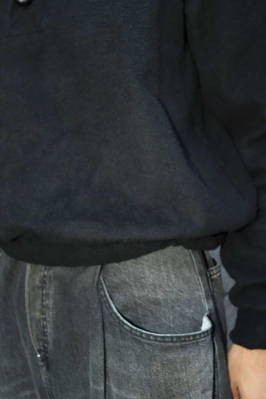 SOSHIOTSUKI  SHAWL COLLAR COTTON FLEECE JACKET