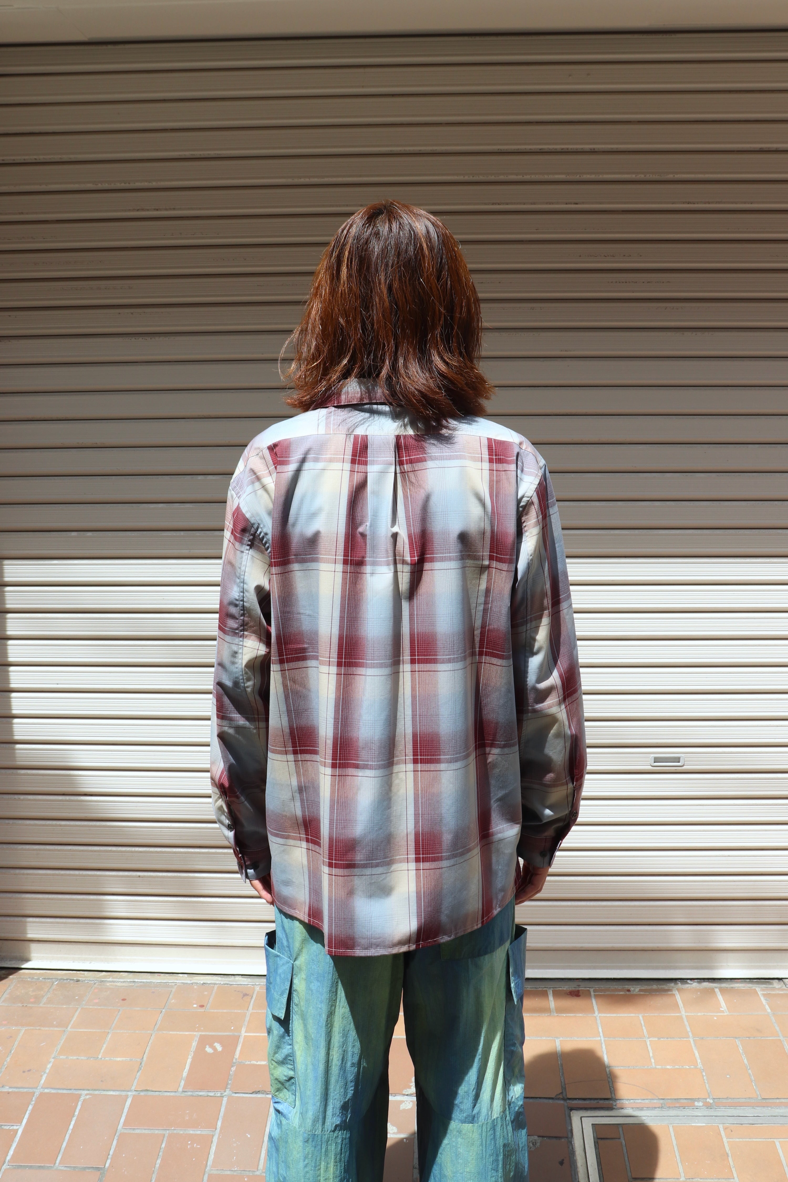SUGARHILL(シュガーヒル)のOMBRE PLAID OPEN COLLAR BLOUSE WINE ICE