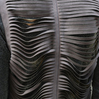 MASU(エムエーエスユー)のSHREDDER LEATHER VEST GREIGEの通販 