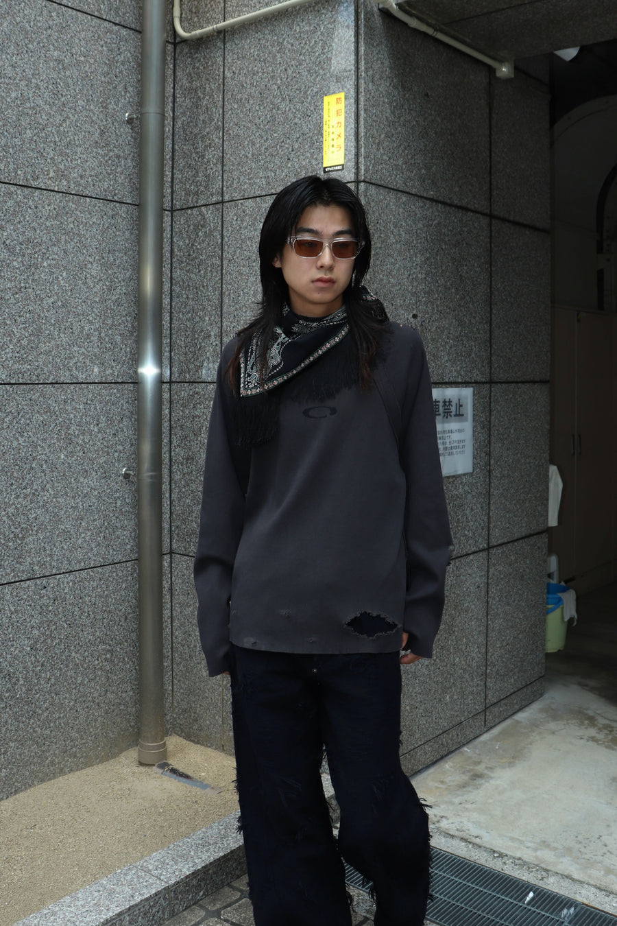 SUGARHILL  FRINGE BANDANA(BLACK)