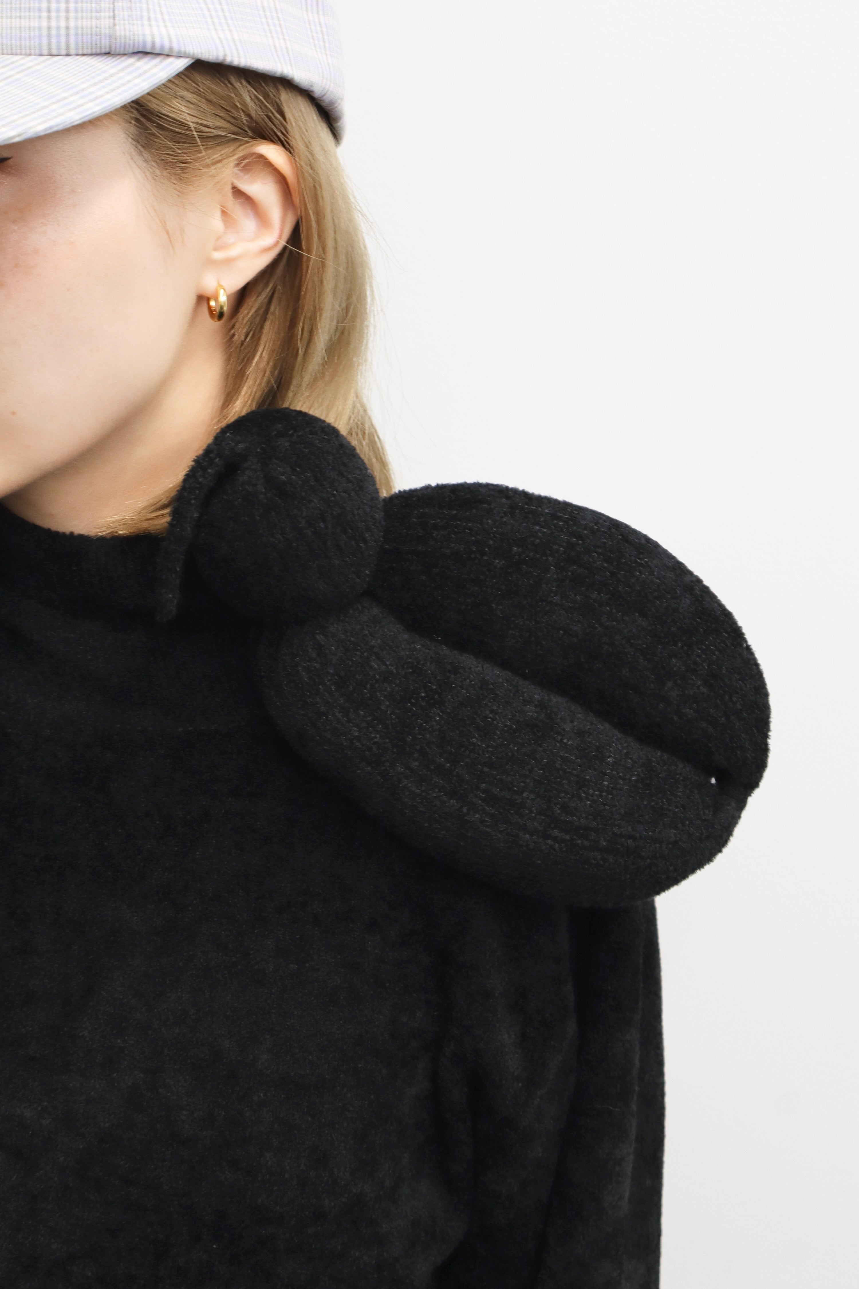 doublet(ダブレット)のBALLOON DOG HIGH NECK KNIT PULLOVER BLACKの