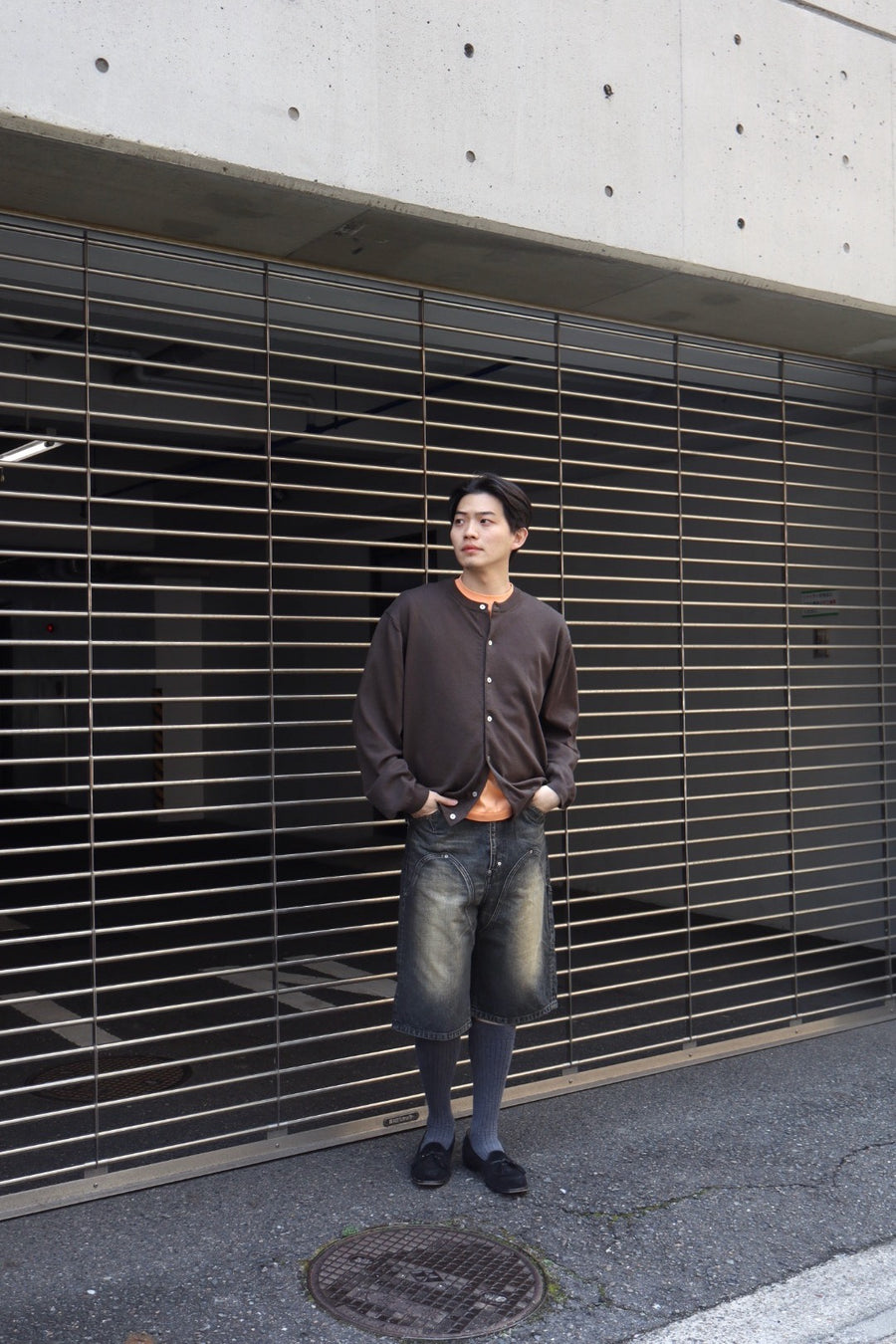 FAF(エフエーエフ)のNEWCOMMUNE Baggy Denim Shorts BLACKの通販 