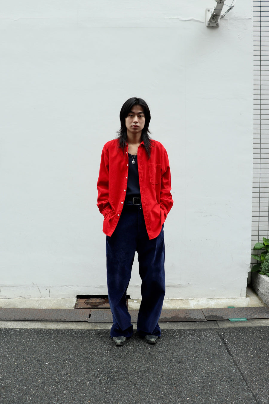 soe  Garment Dyed Dad Shirts(RED)