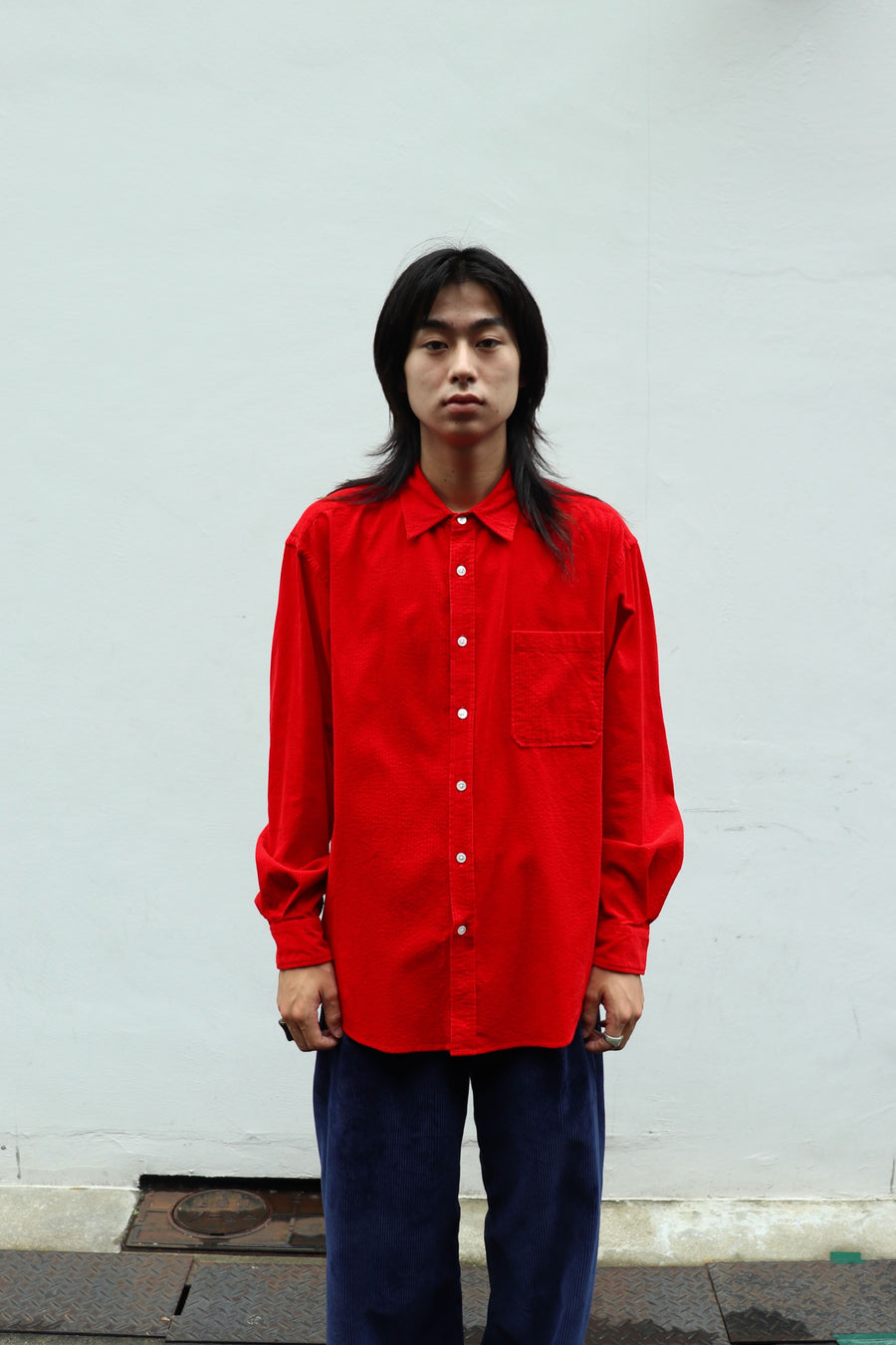 soe  Garment Dyed Dad Shirts(RED)