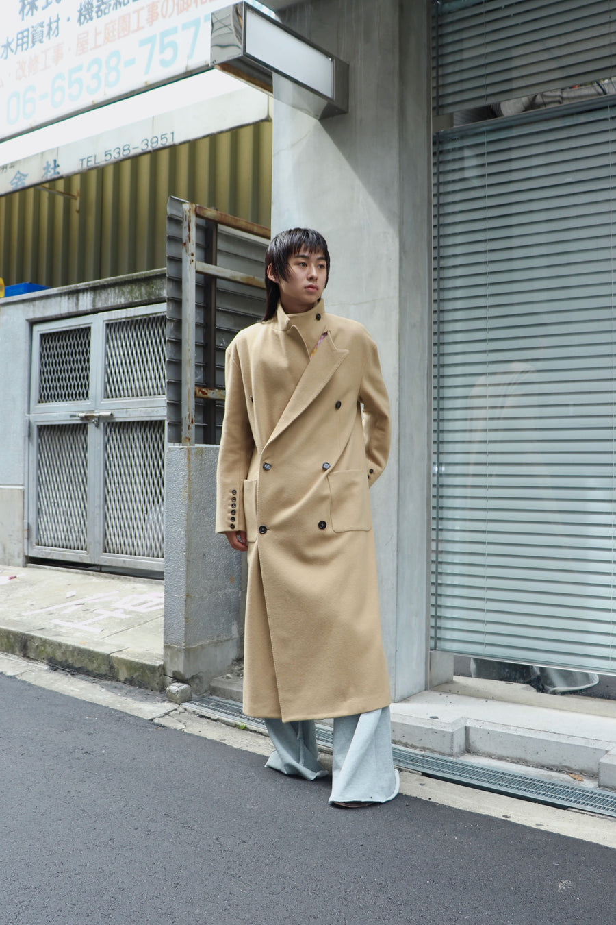 MASU  BAT COLLAR OVER COAT