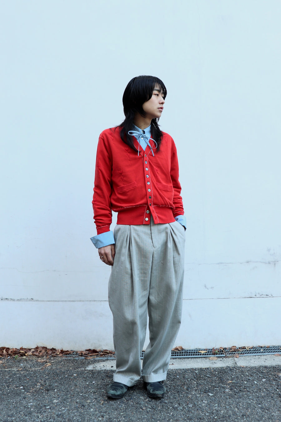 パンツ Soshiotsuki SS26 Double Inverted Tuck SOSHIOTSUKI(ソウシオオツキ)のDOUBLE INVERTED TUCK TROUSERS LIGHT