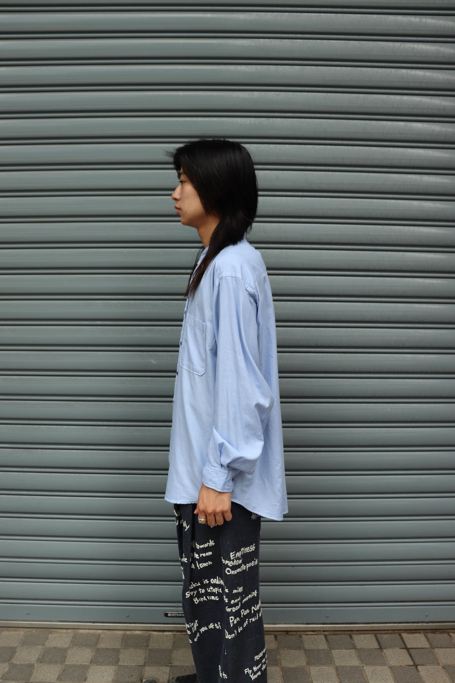 soe  Garment Dyed Dad Shirts(SAX)