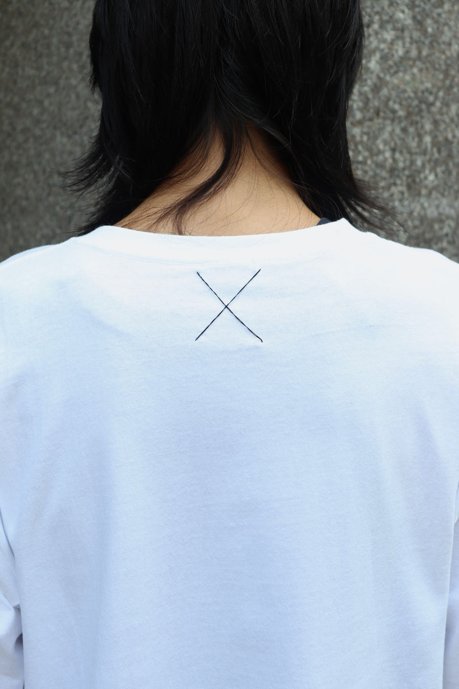 LEH  2025aw Contemporary Big Size Slit T-SH(WHITE)