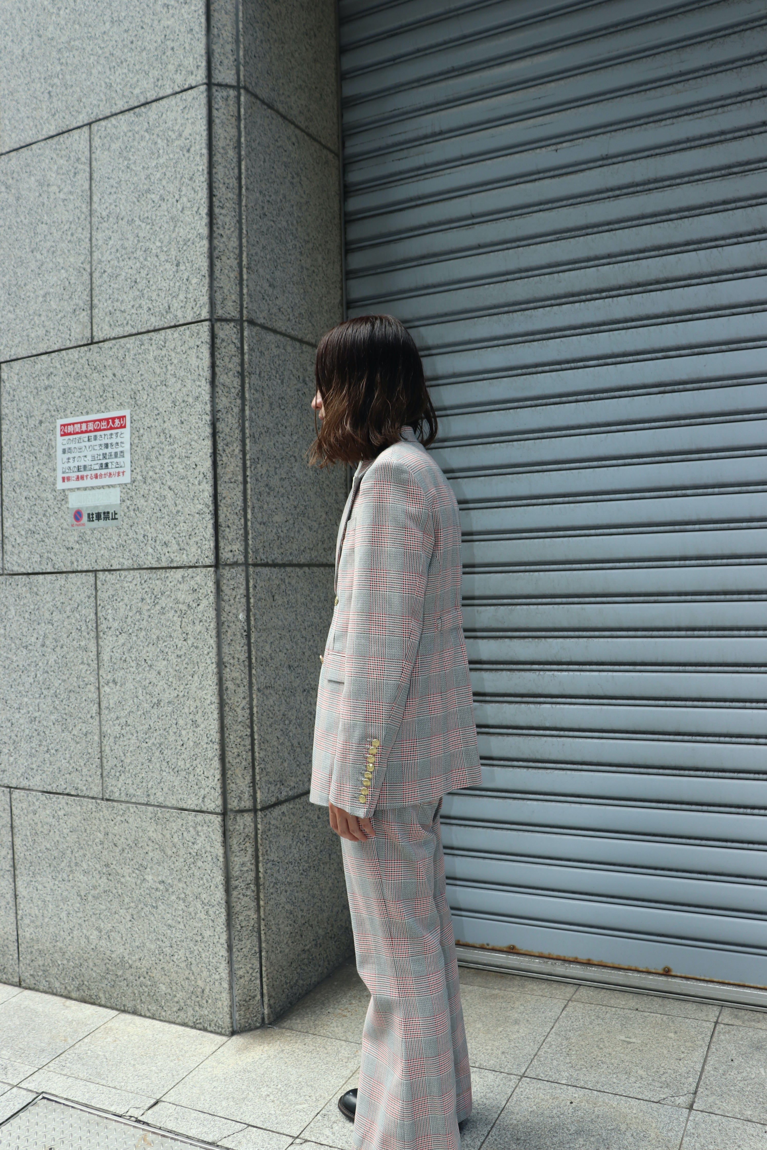 MASU(エムエーエスユー)のGLEN PLAID TAILORED JACKET REDの通販