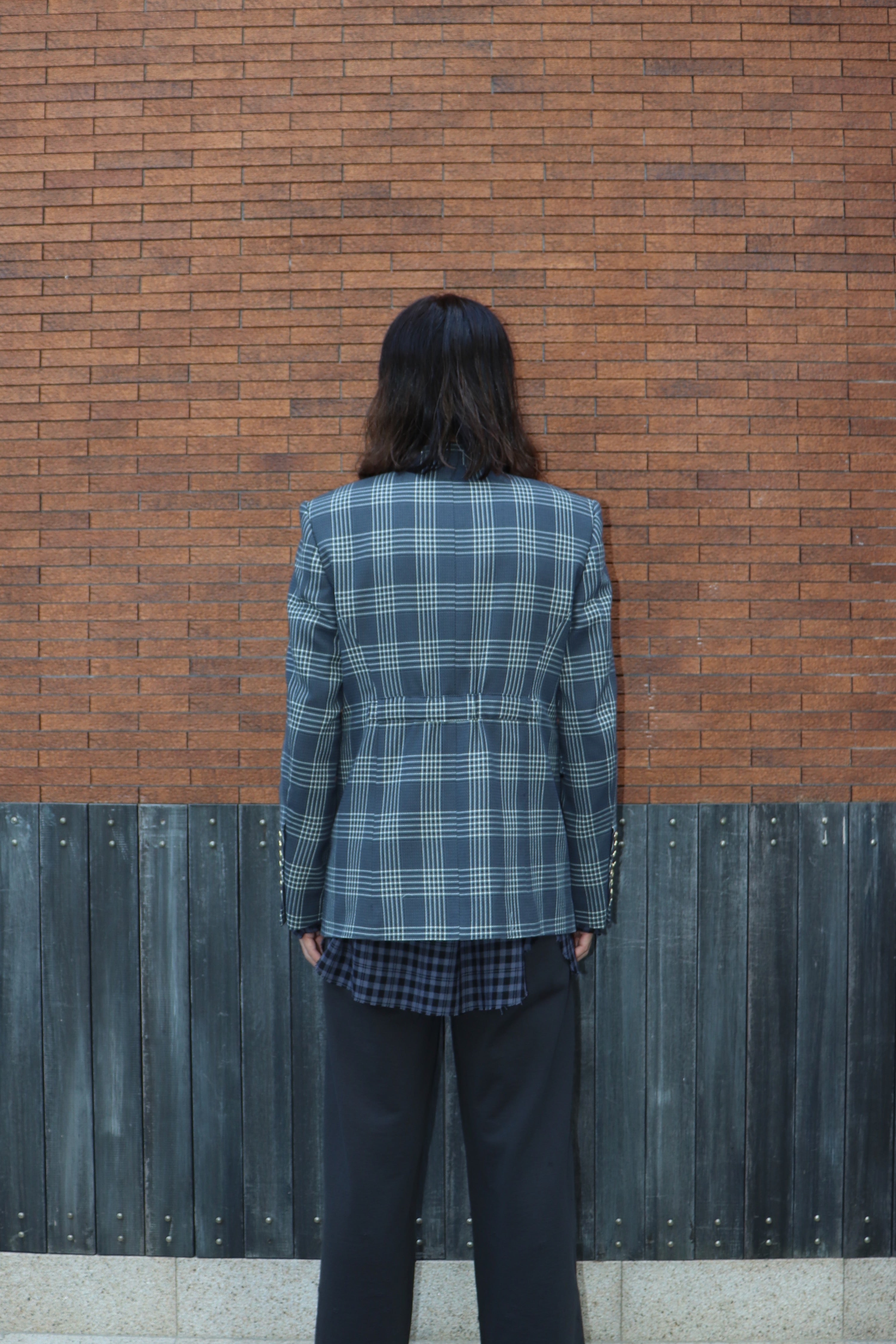 MASU(エムエーエスユー)のGLEN PLAID TAILORED JACKET CHARCOALの通販