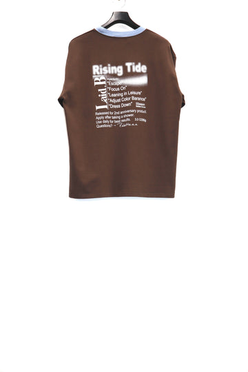 Laid.B  “Exclusive”Rising tide T-Shirt(BROWN)