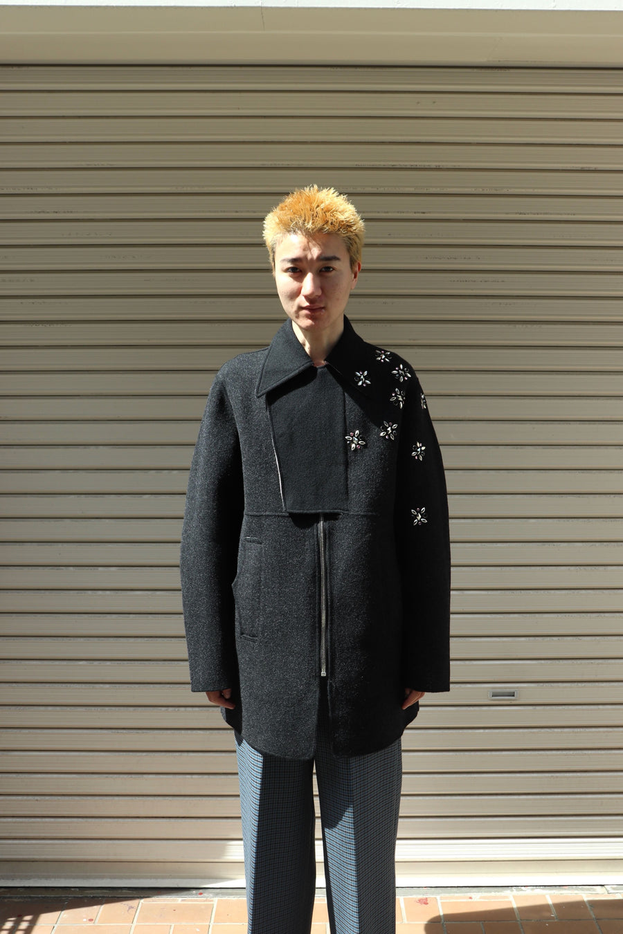 MASU  RAINDROP STUDS COAT