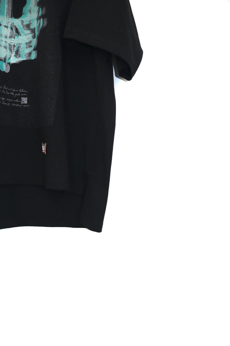 LEH  2025aw Contemporary Big Size Slit T-SH(BLACK)