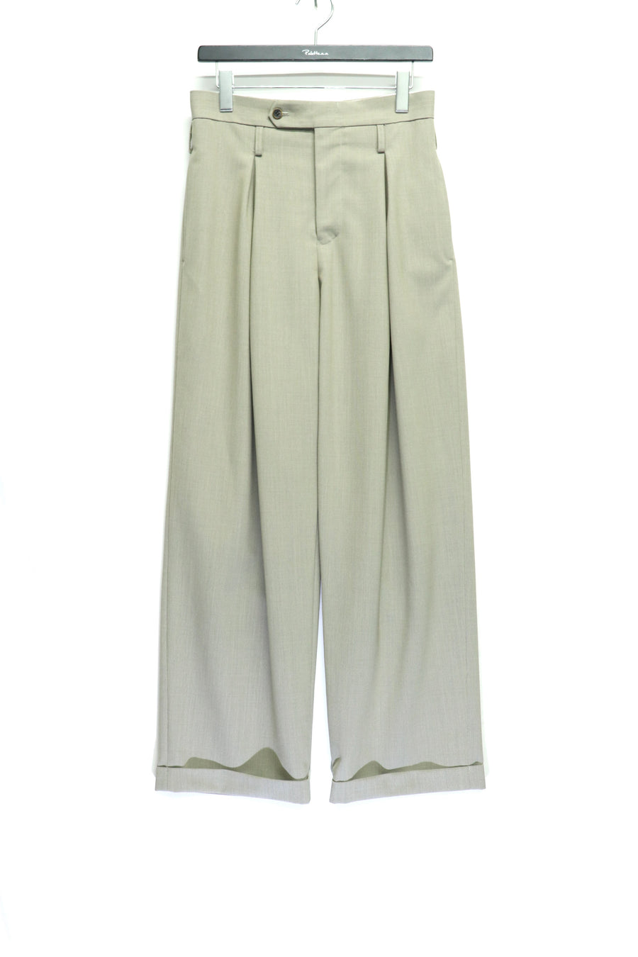 SOSHIOTSUKI(ソウシオオツキ)のDOUBLE INVERTED TUCK TROUSERS BEIGEの