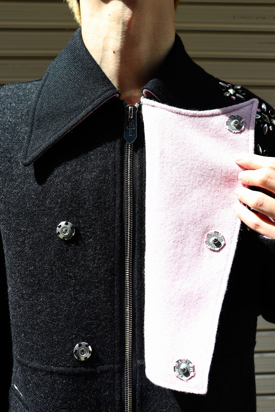 MASU  RAINDROP STUDS COAT