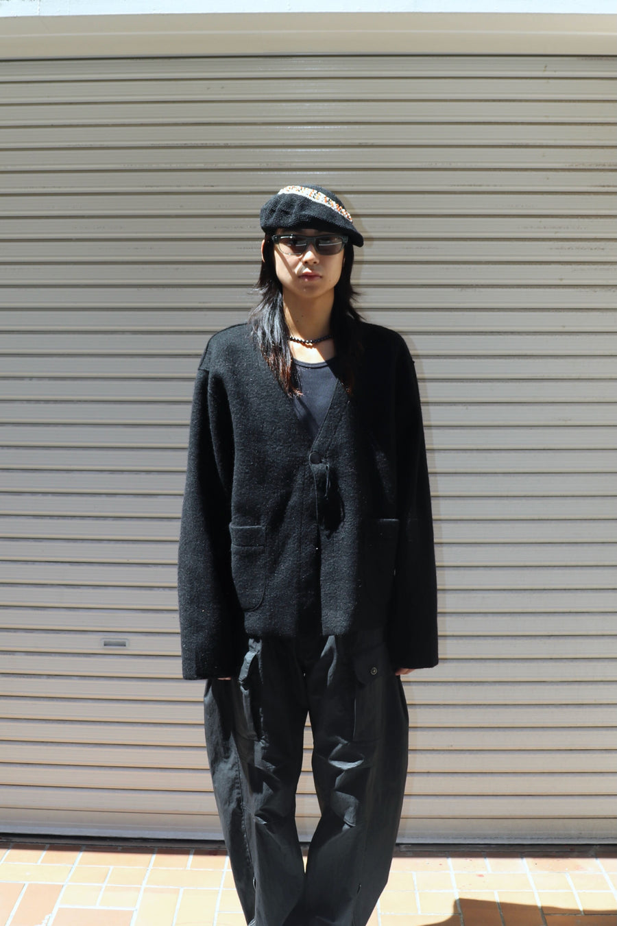 ［ー］MINUS  2025aw Cut Off 1B Cardigan(BLACK)