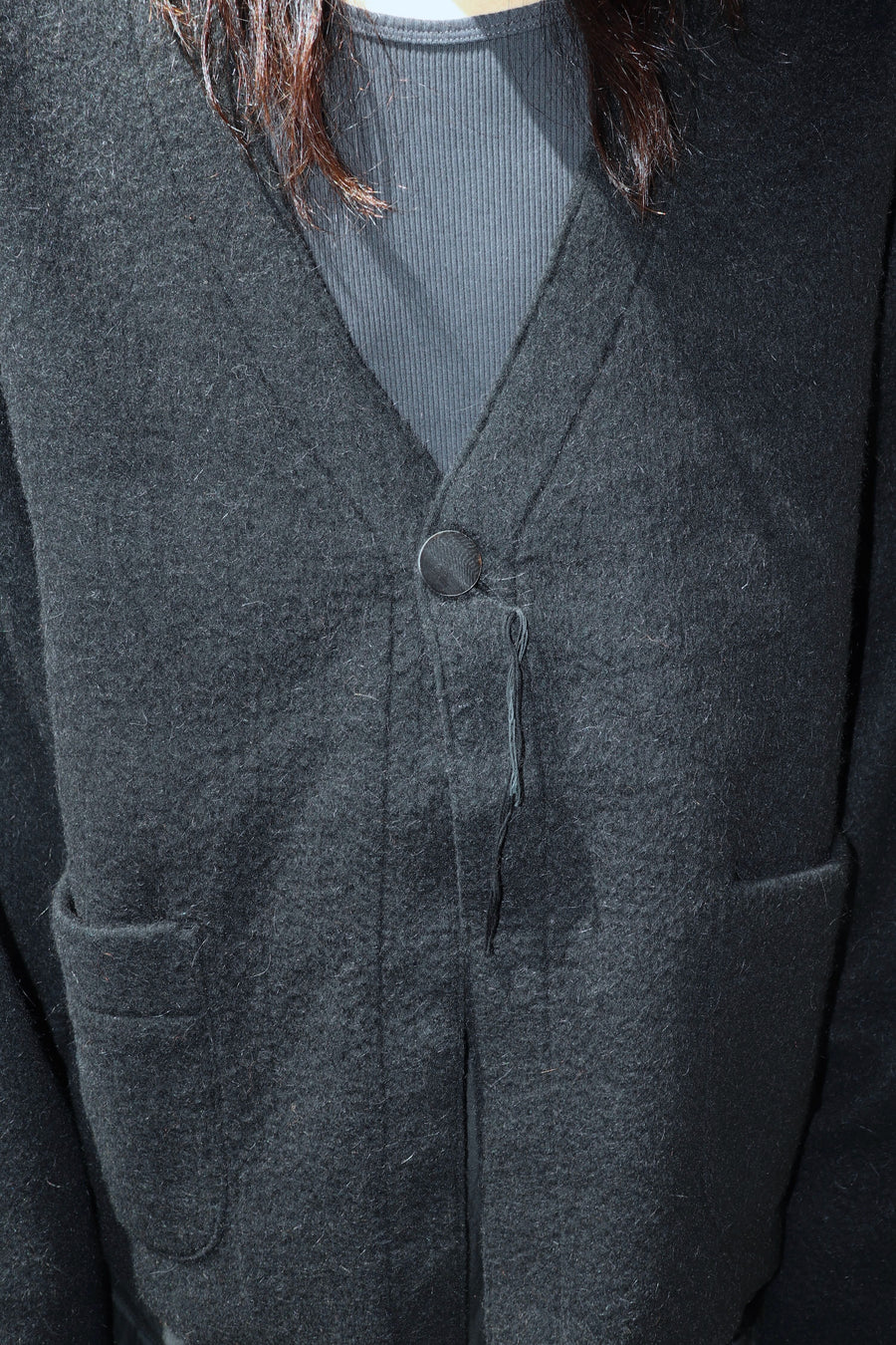 ［ー］MINUS  2025aw Cut Off 1B Cardigan(BLACK)