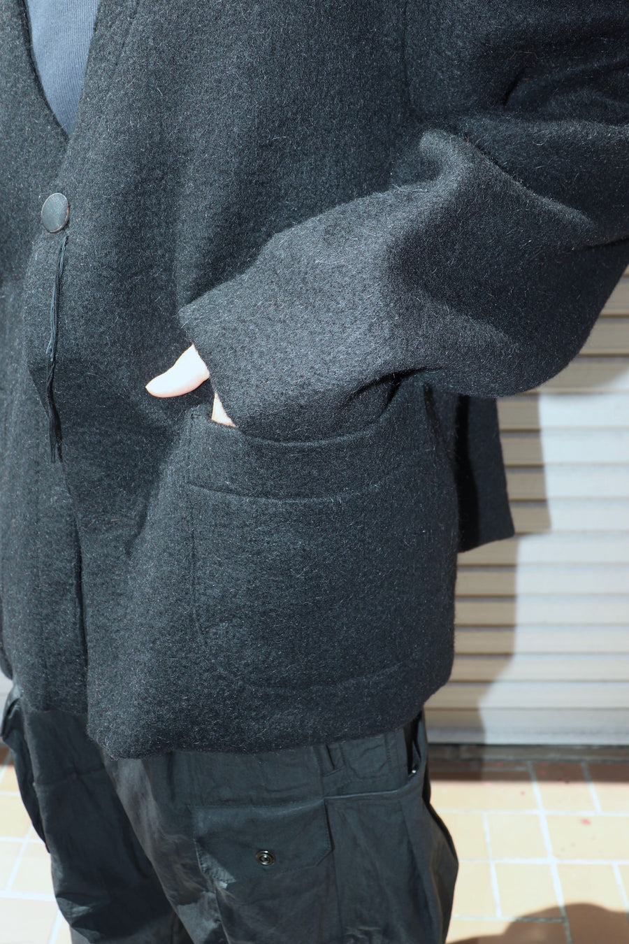 ［ー］MINUS  2025aw Cut Off 1B Cardigan(BLACK)