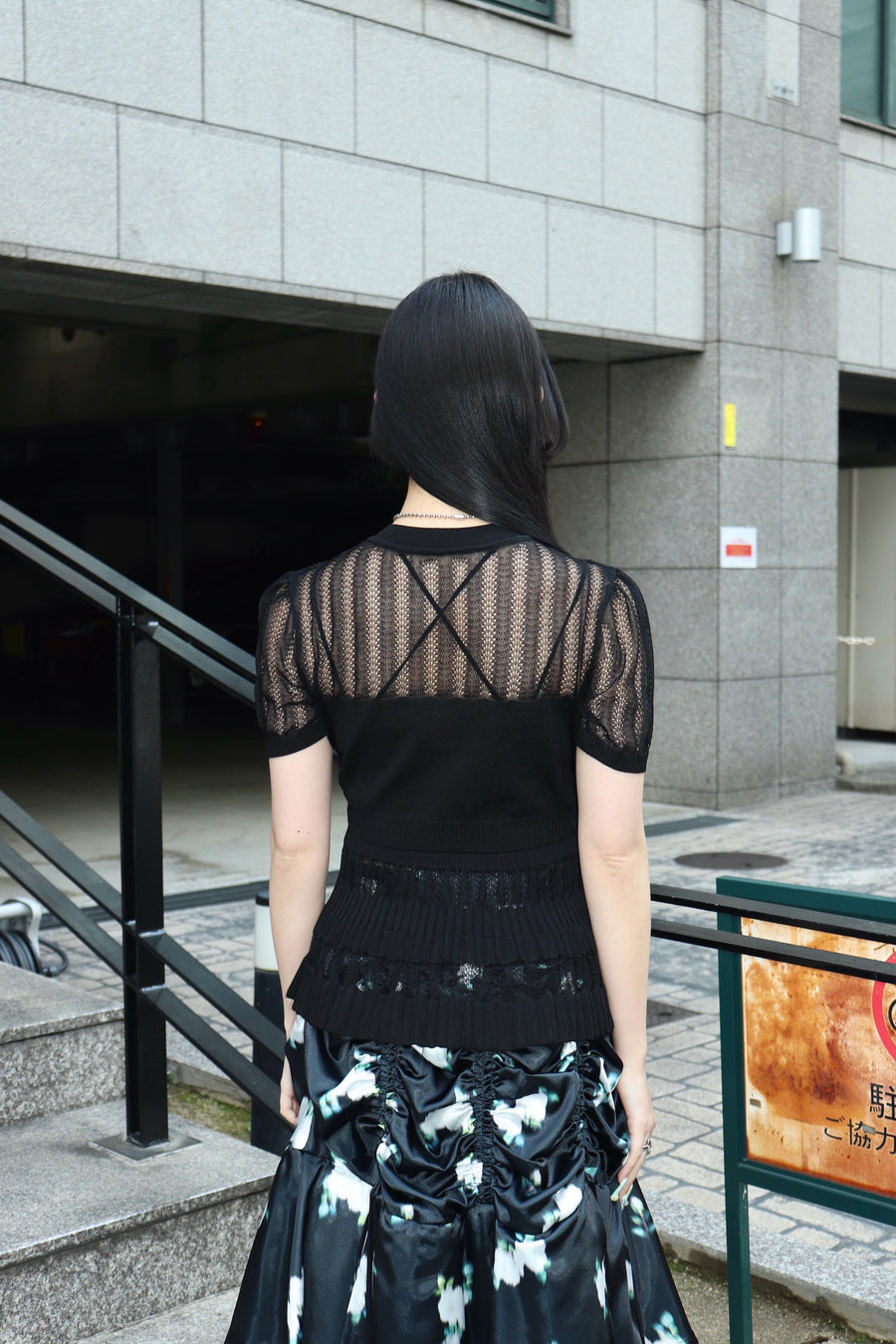 FETICO(フェティコ)のCONVERTIBLE SHEER STRIPE KNIT CARDIGANの通販
