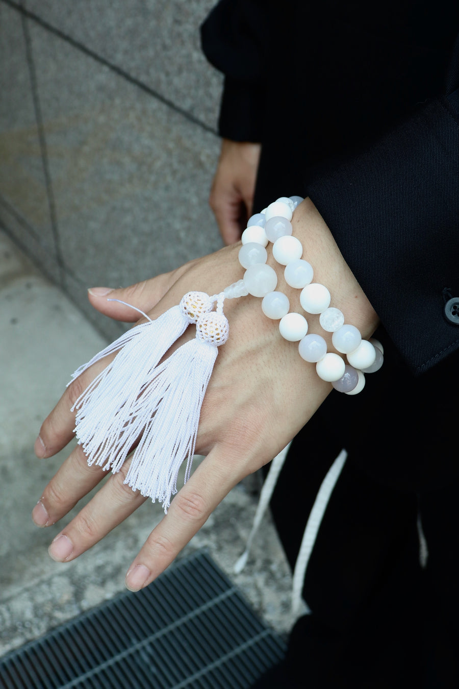 SOSHIOTSUKI  DOUBLE JUZU BRACELET-2(WHITE)