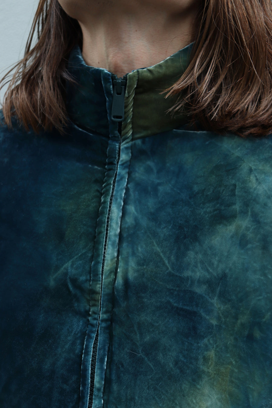 Masu's Velvet Puffer Jacket Emerald Mail Order | Palette Art Alive