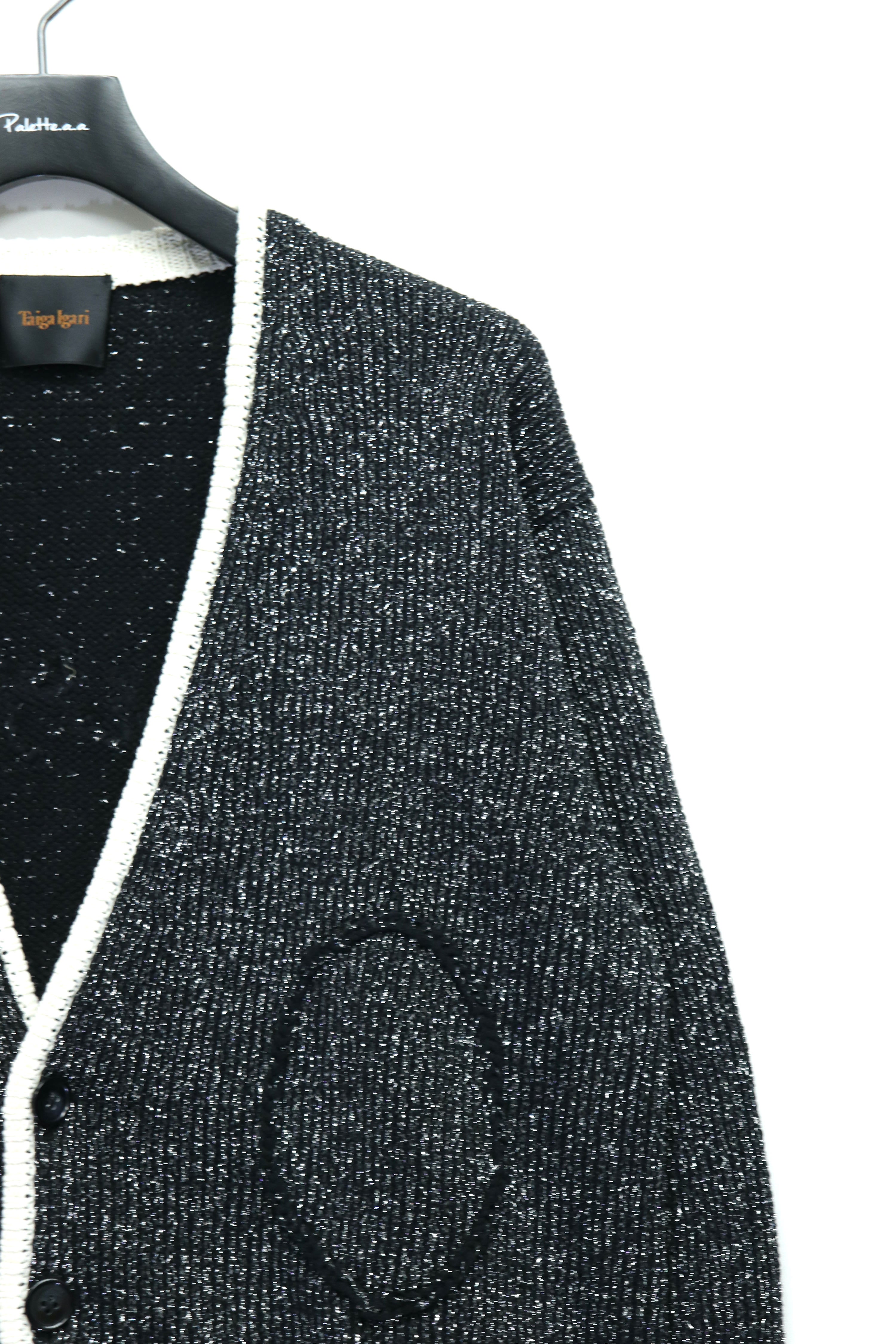【期間限定セール】taiga igari Delusion Cardigan M Taiga Igari(タイガ イガリ)の“Tear Drop” Sparkle Cardigan BLACK