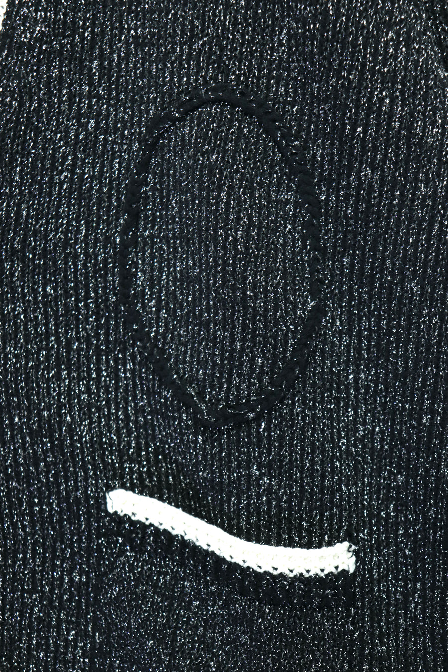 Taiga Igari  “Tear Drop” Sparkle Cardigan(BLACK-SILVER)