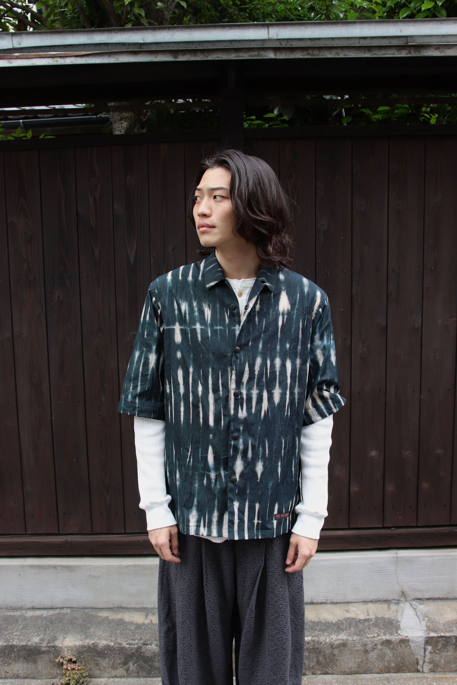 NULABEL  2 WAY SHIRT(FOREST GREEN)