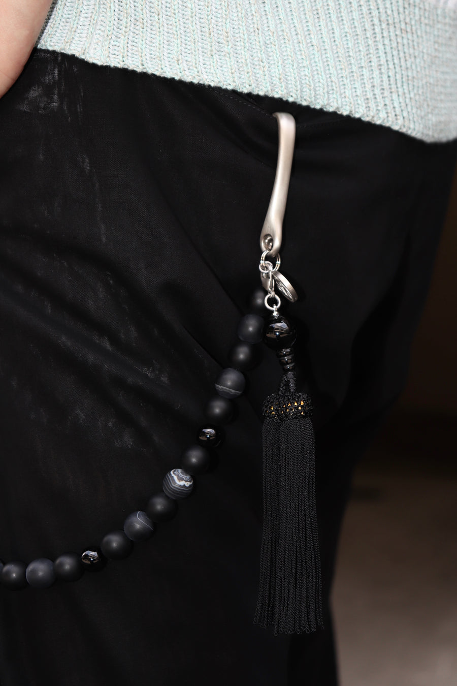 SOSHIOTSUKI  JUZU WALLET CHAIN(BLACK)