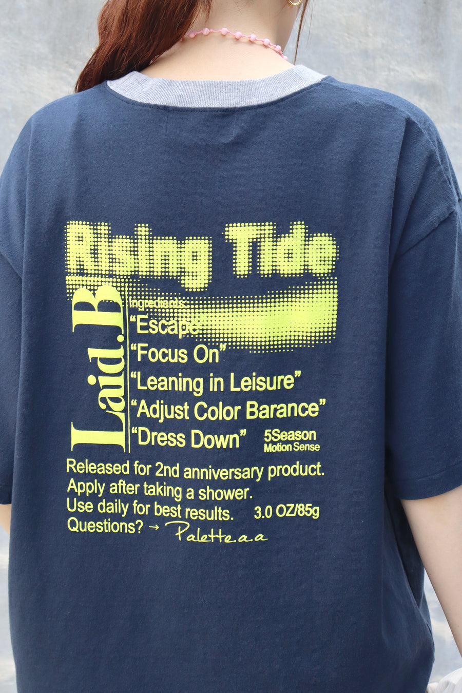 Laid.B  “Exclusive”Rising tide T-Shirt(NAVY)