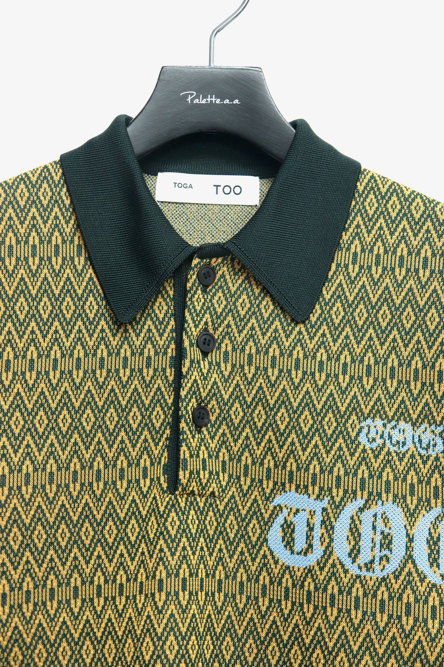 TOGA VIRILIS  Logo knit polo shirt(ORANGE)