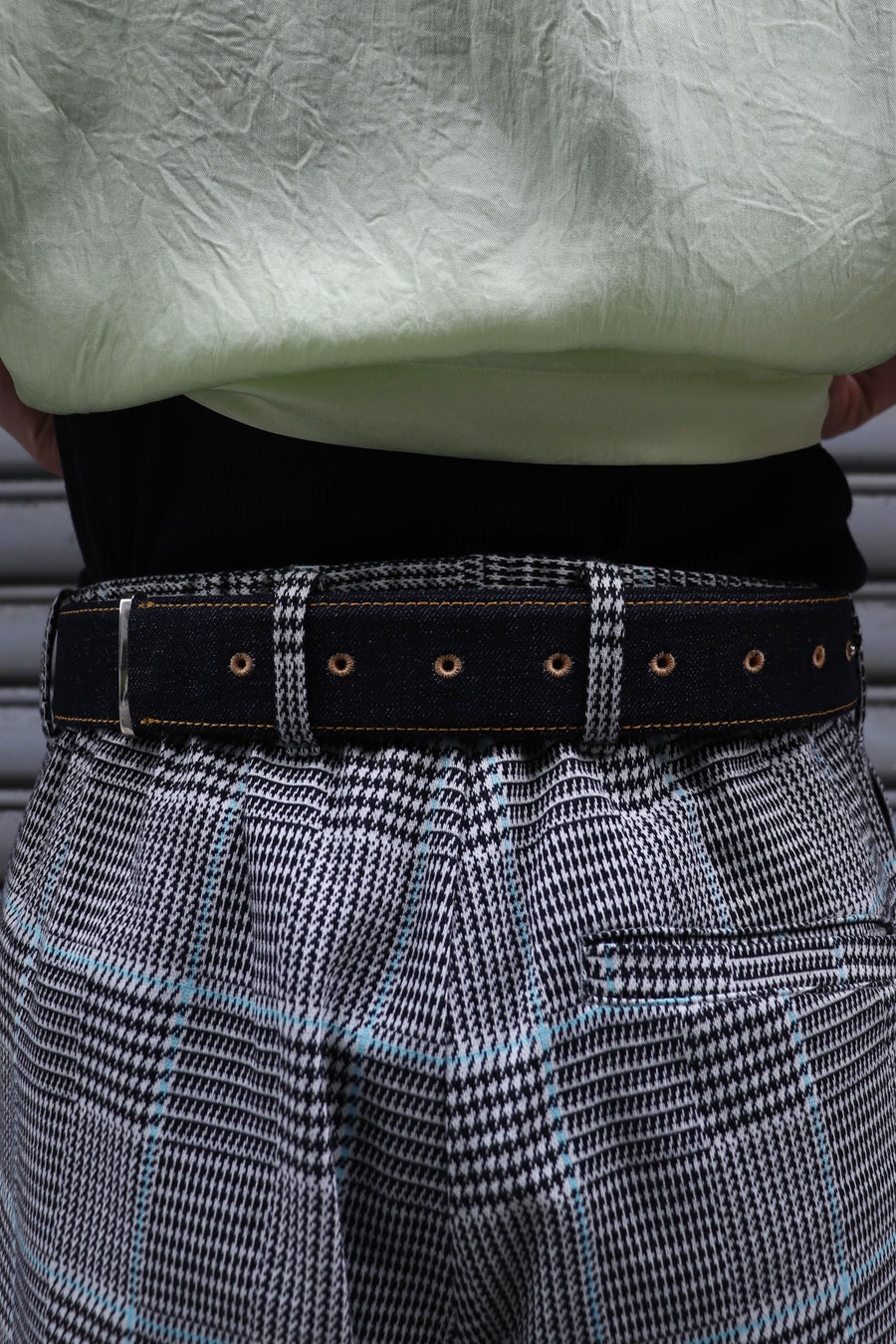 TOGA  Indigo denim belt